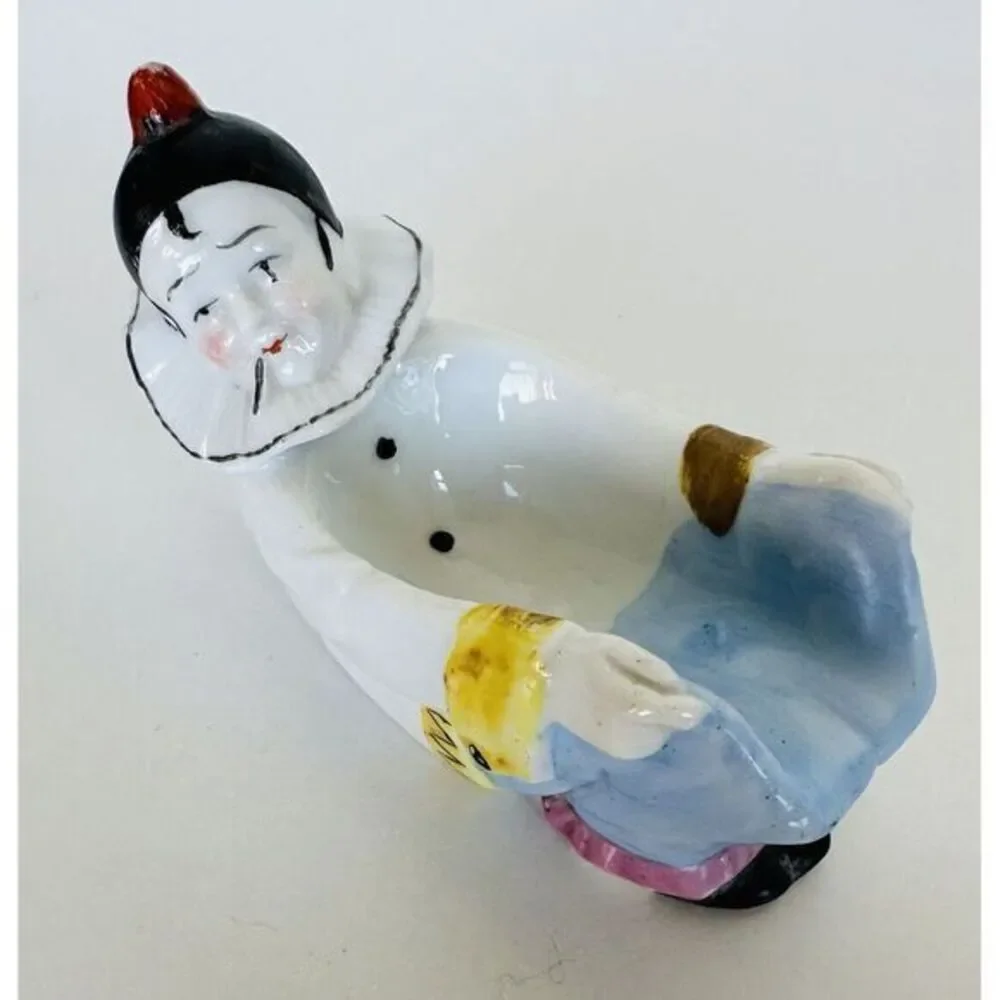 Vintage porcelain Pierrot Clown Pipe Rest/Holder Made by Sitzendorf‎ of Germany